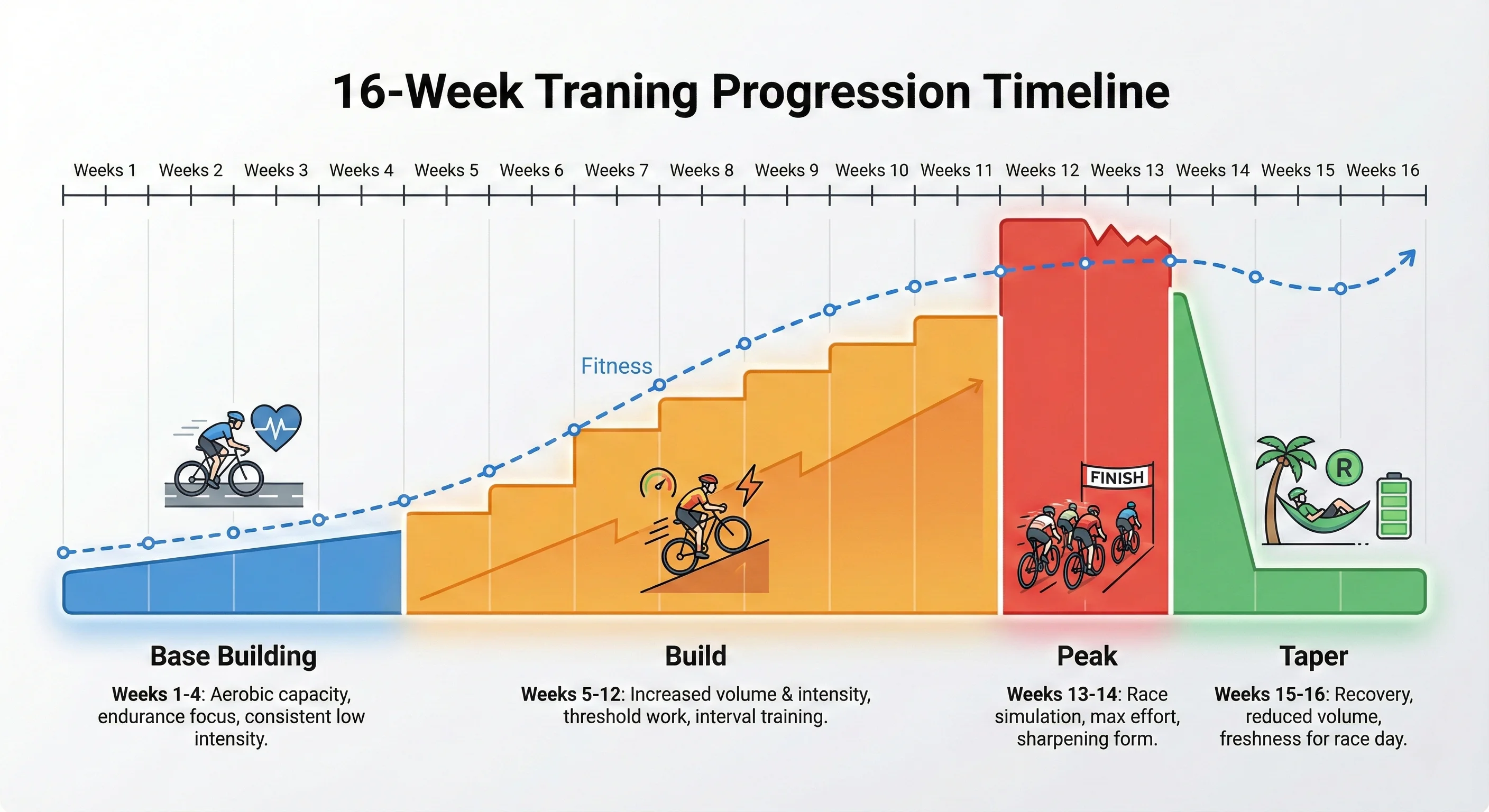Weekly training structure progression